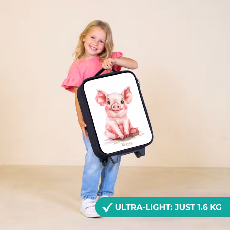 Children's suitcase - Pink baby pig — 5