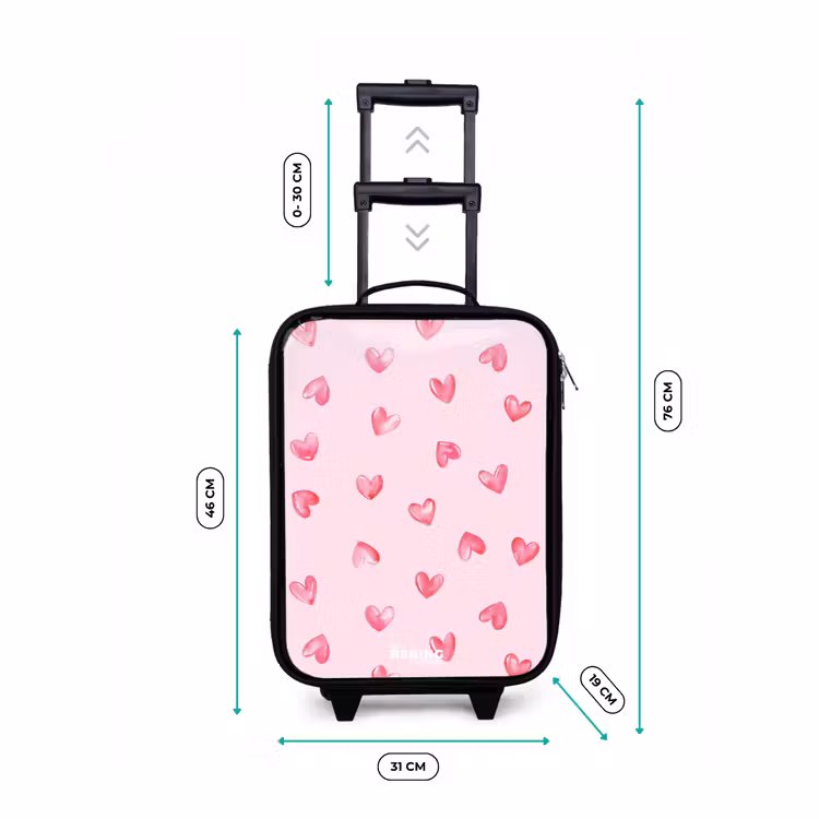 Children's suitcase - Pink hearts — 3
