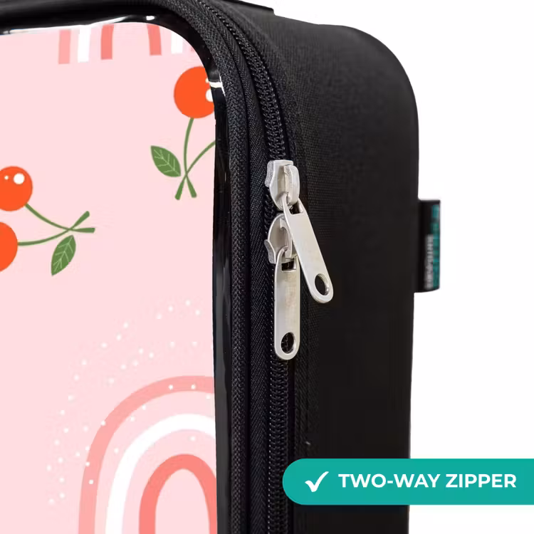Children's suitcase - Pink with rainbow and cherry pattern — 6