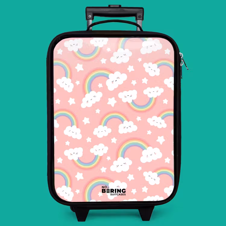 Children's suitcase - Pink with rainbow pattern — 4