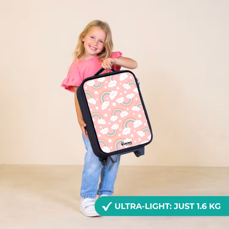 Children's suitcase - Pink with rainbow pattern — 5