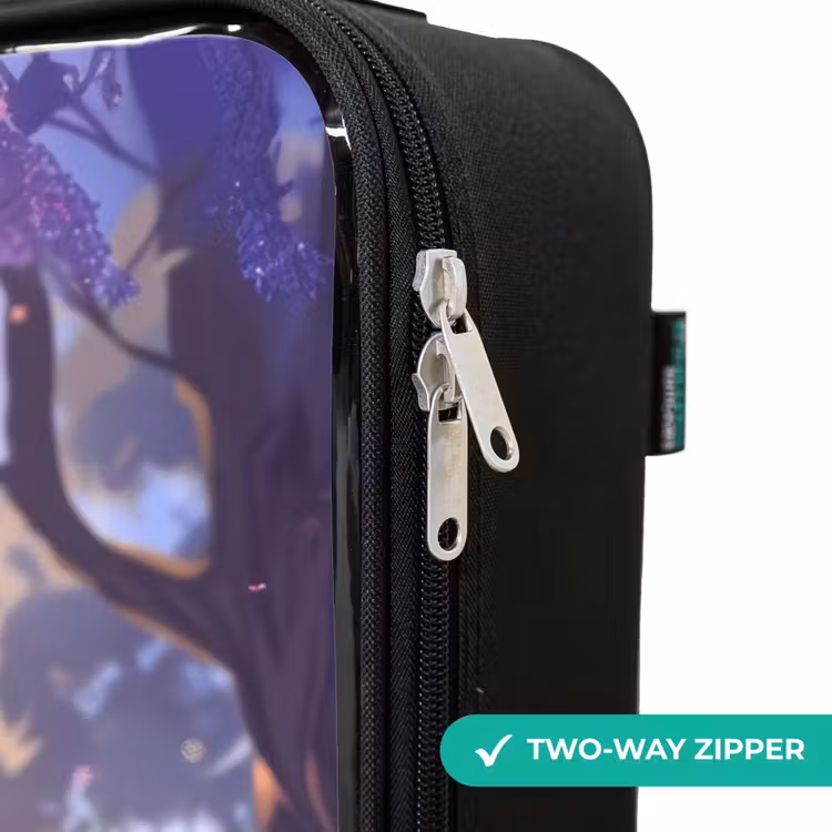 Children's suitcase - Portrait of a Unicorn among Purple Flowers — 6