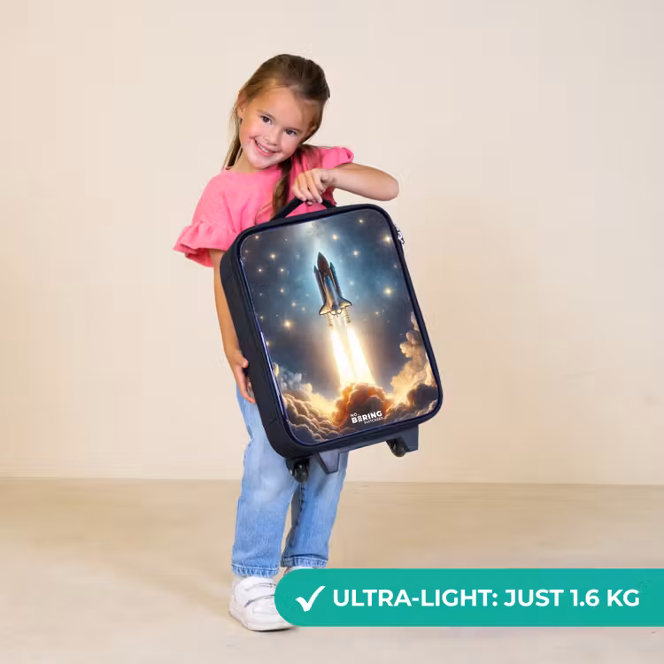 Children's suitcase - Spaceship taking off among the stars — 3