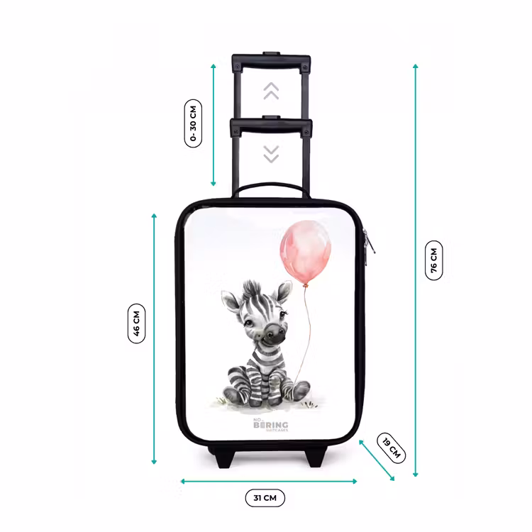 Children's suitcase - Zebra with pink balloon — 3