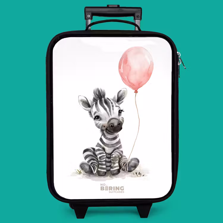 Children's suitcase - Zebra with pink balloon — 4