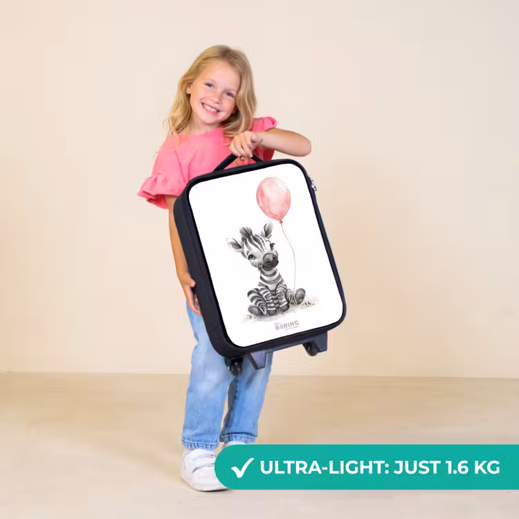 Children's suitcase - Zebra with pink balloon — 5