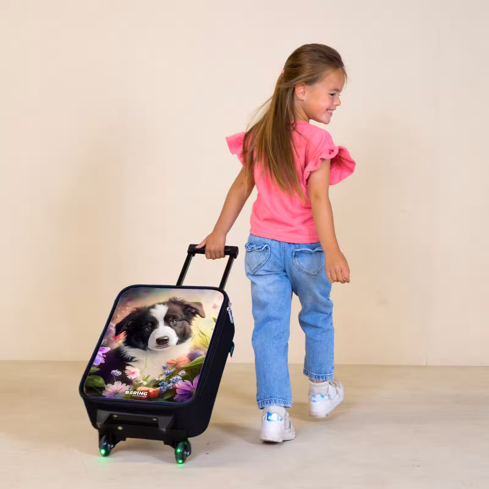 Children's suitcase - Blue-eyed dog in a field — 1