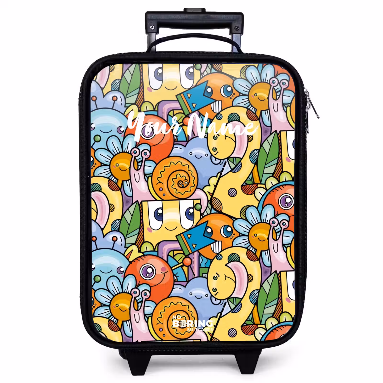 Children's suitcase - Cartoon of different creatures and faces — 1
