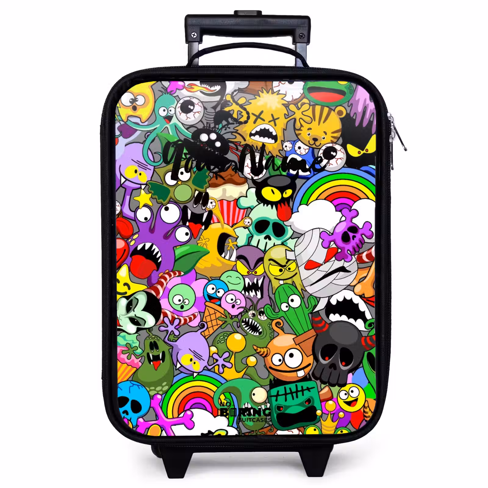 Children's suitcase - Chaotic colorful monster pattern — 1