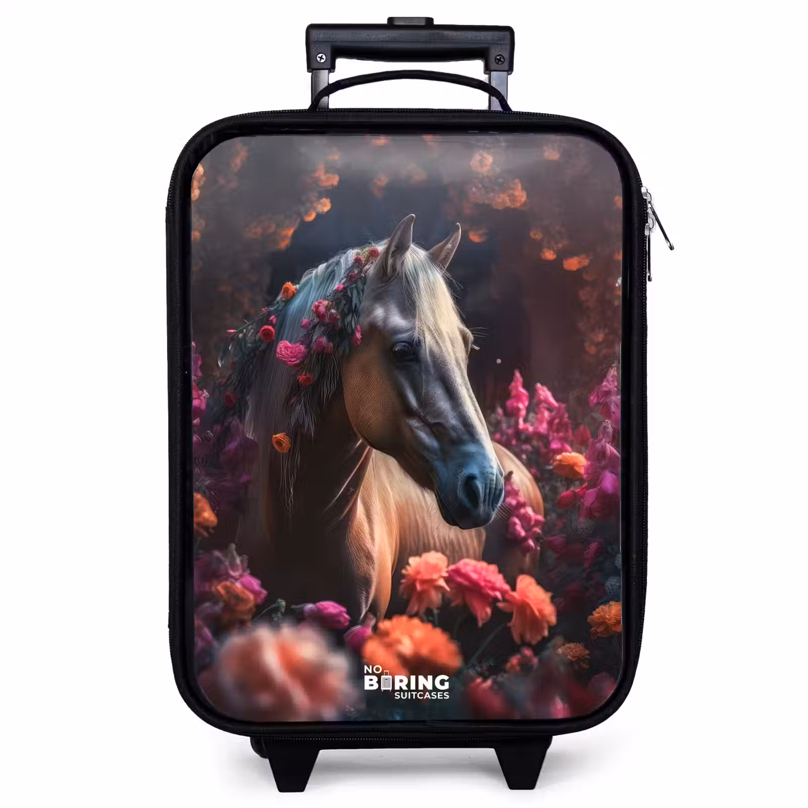 Children's suitcase - Golden brown horse among flowers — 1