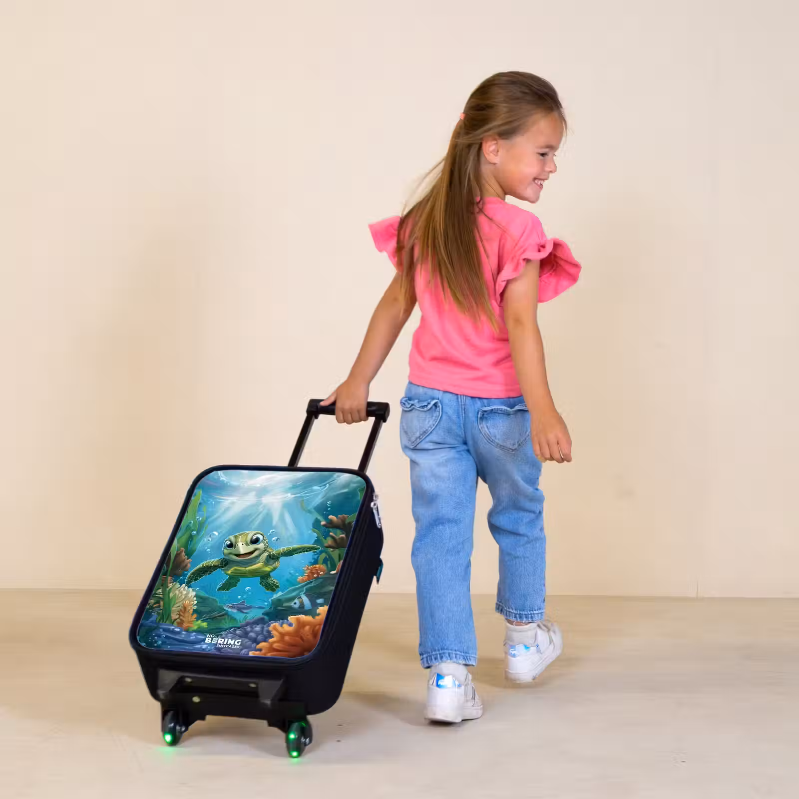 Children's suitcase - Turtle in colorful underwater world — 1