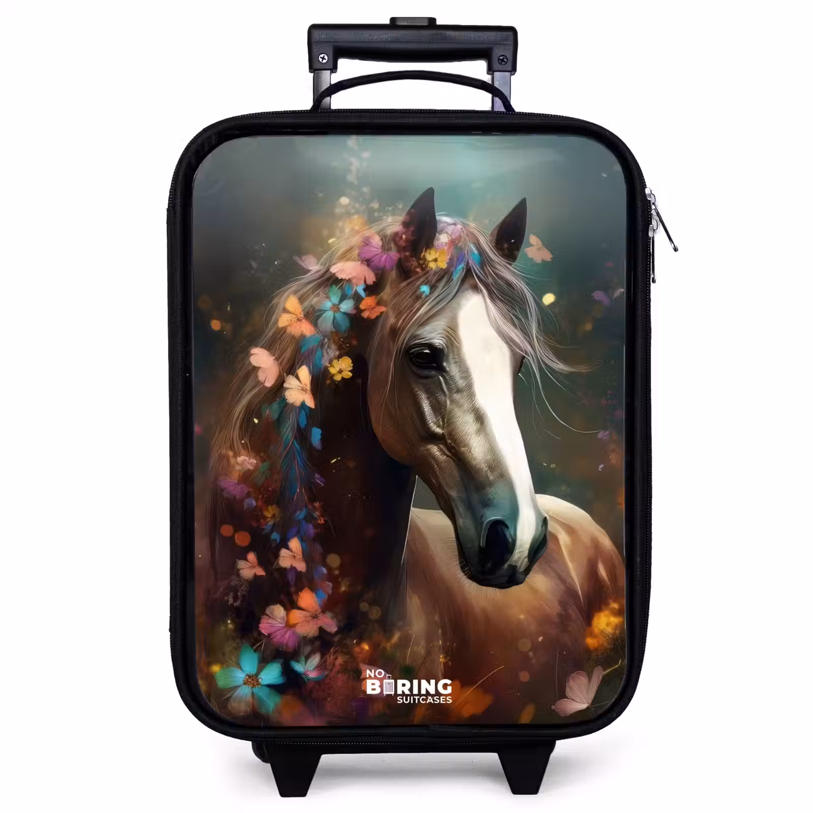 Children's suitcase - Light brown horse among flowers — 1
