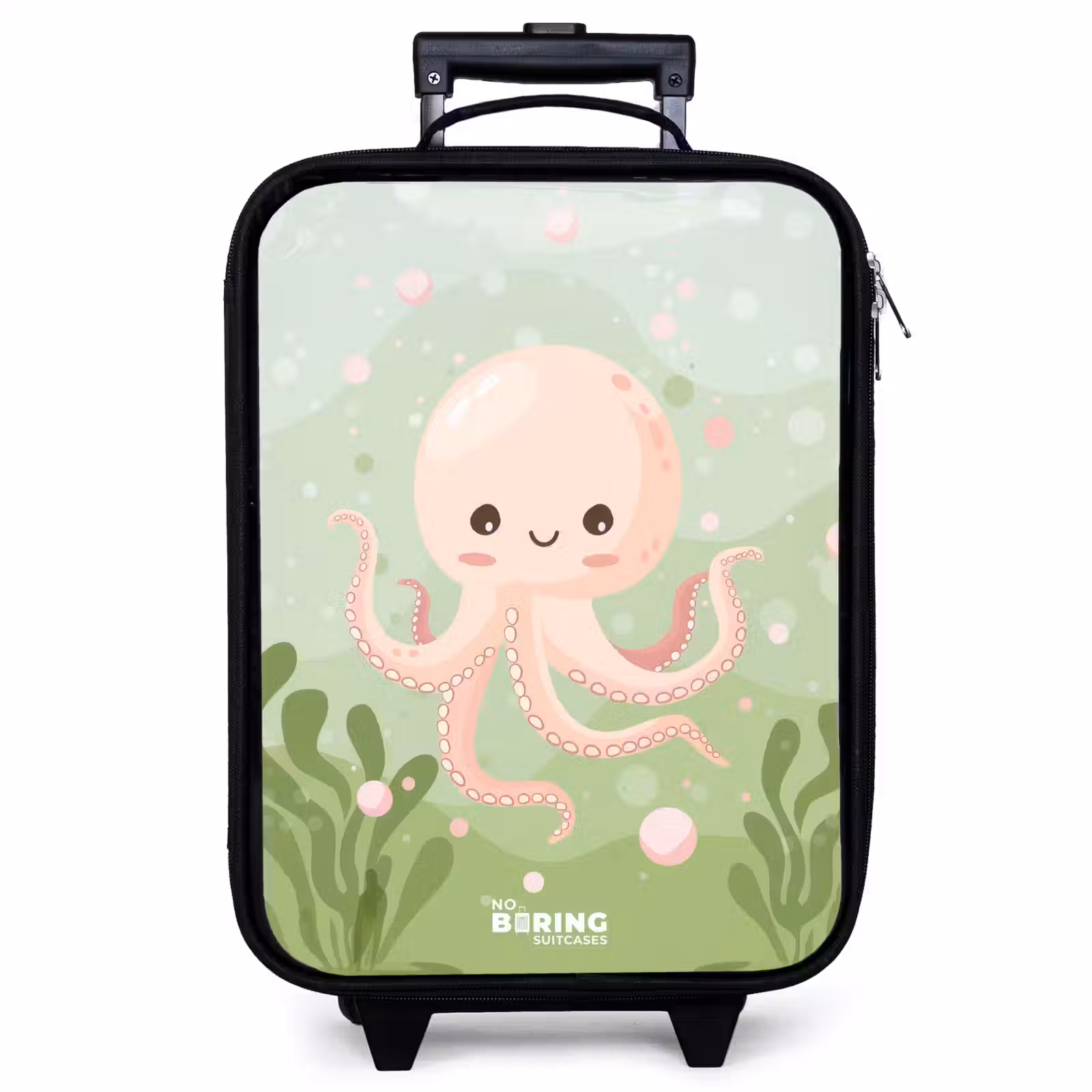 Children's suitcase - Pink octopus with a smile — 1