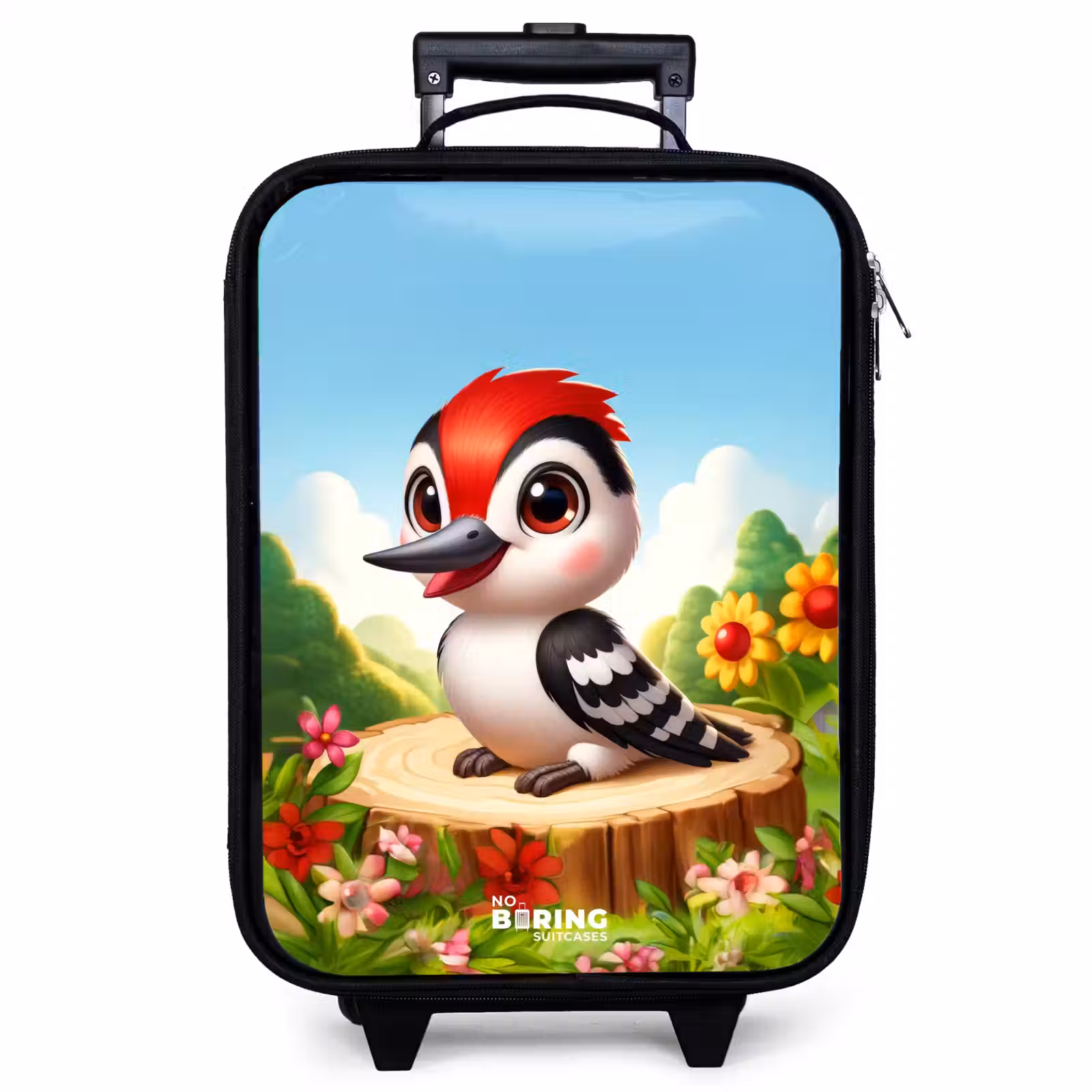 Children's suitcase - Woodpecker on and tree stump — 1