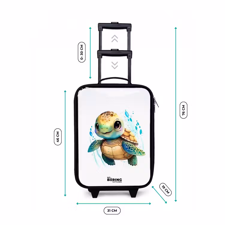 Children's suitcase - Turtle - Water colors - Animals — 2