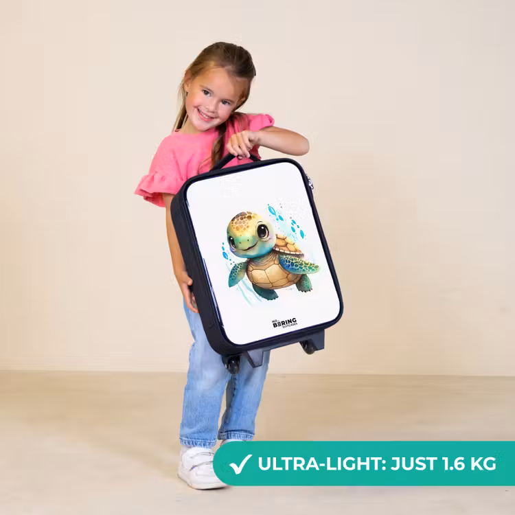 Children's suitcase - Turtle - Water colors - Animals — 3