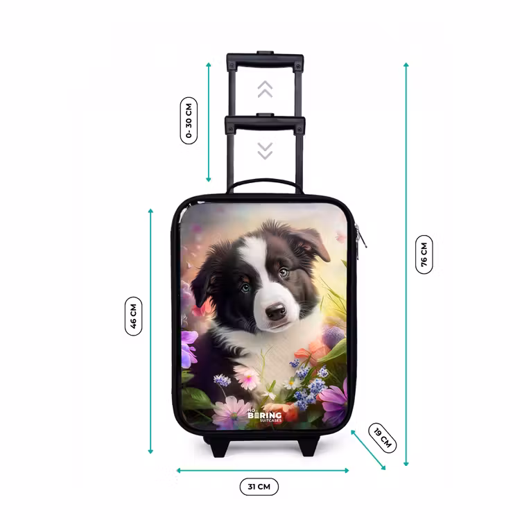 Children's suitcase - Blue-eyed dog in a field — 2