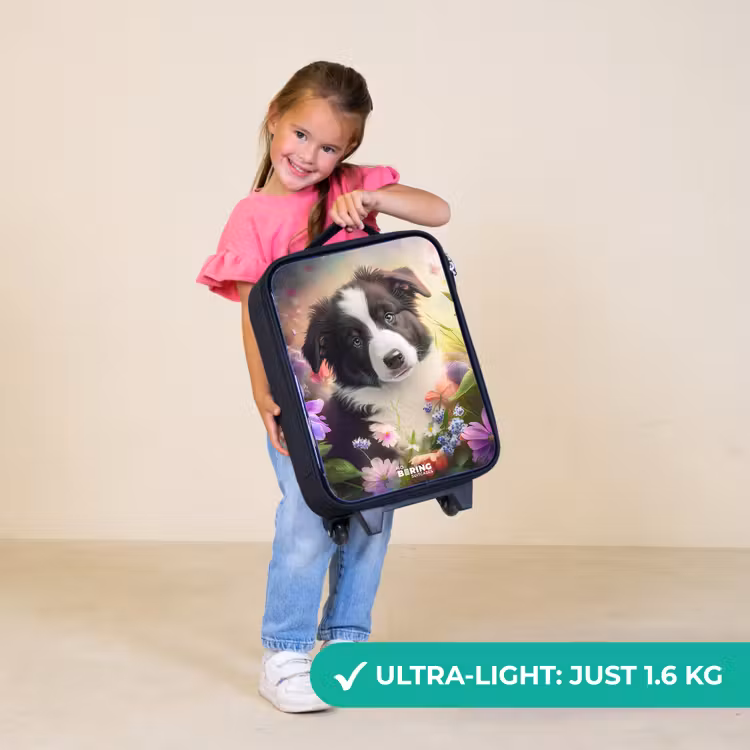 Children's suitcase - Blue-eyed dog in a field — 3
