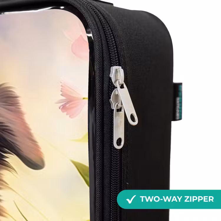 Children's suitcase - Blue-eyed dog in a field — 4