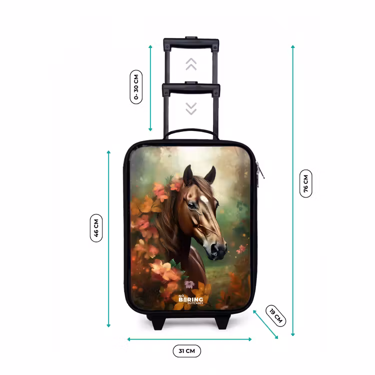 Children's suitcase - Brown horse among flowers — 3