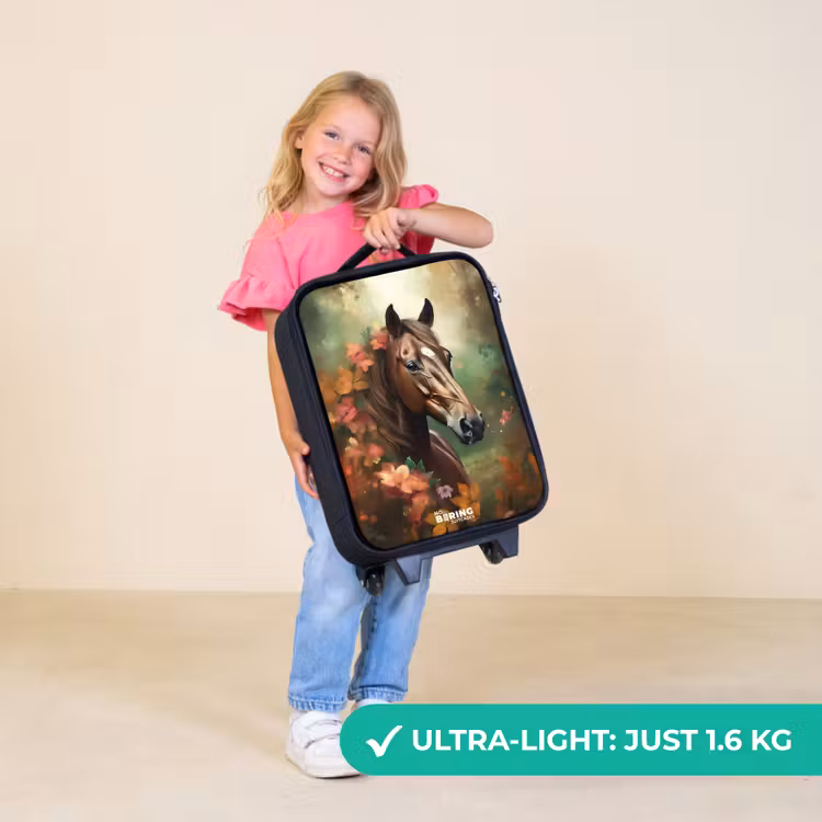 Children's suitcase - Brown horse among flowers — 5