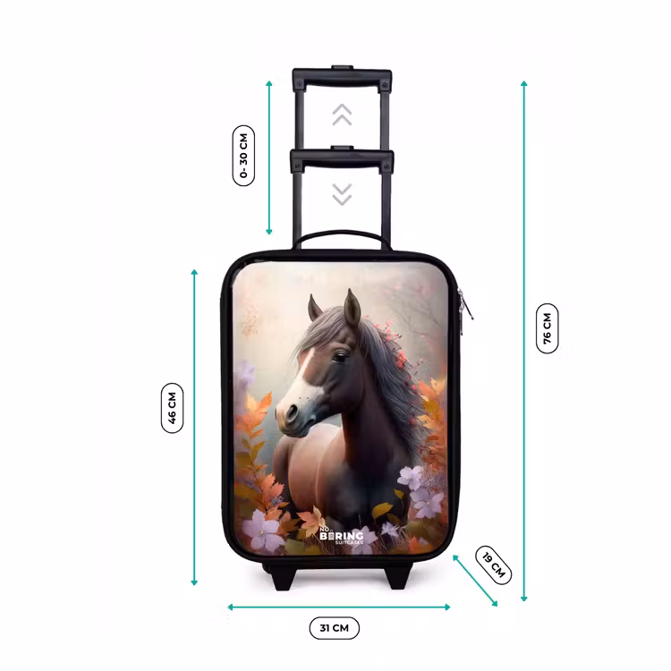 Children's suitcase - Brown horse in autumn — 3