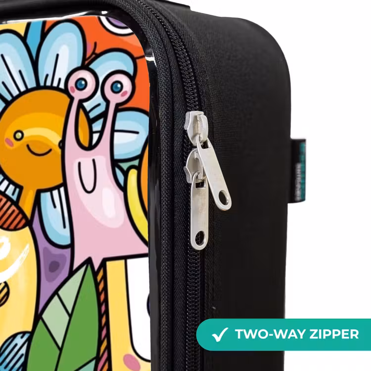 Children's suitcase - Cartoon of different creatures and faces — 6