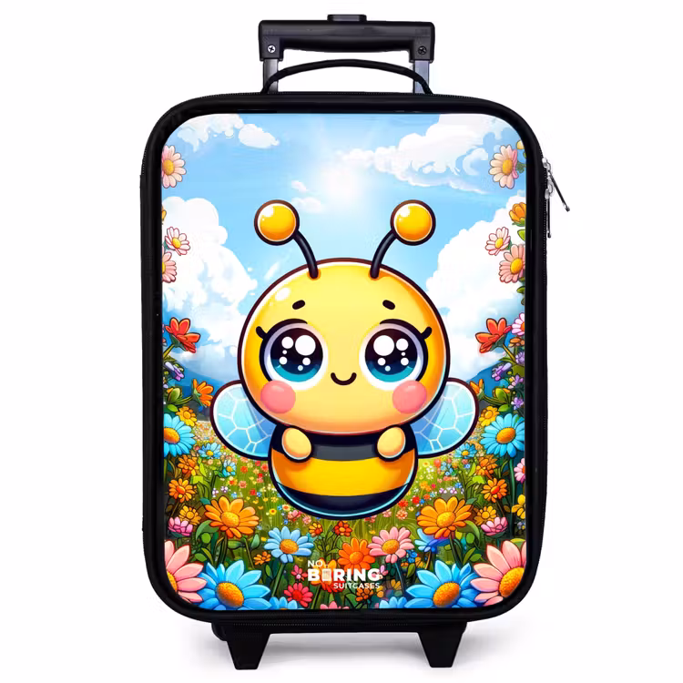 Children's suitcase - Cute bee among flowers — 1