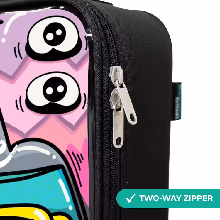 Children's suitcase - Expressive and busy pattern with samples — 6