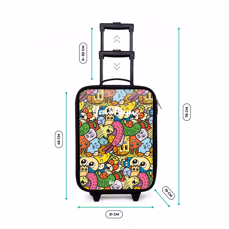 Children's suitcase - Fantasy animals that laugh and are colorful — 3
