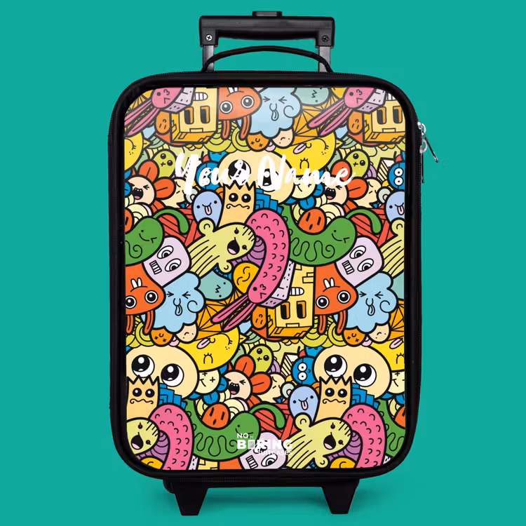 Children's suitcase - Fantasy animals that laugh and are colorful — 4