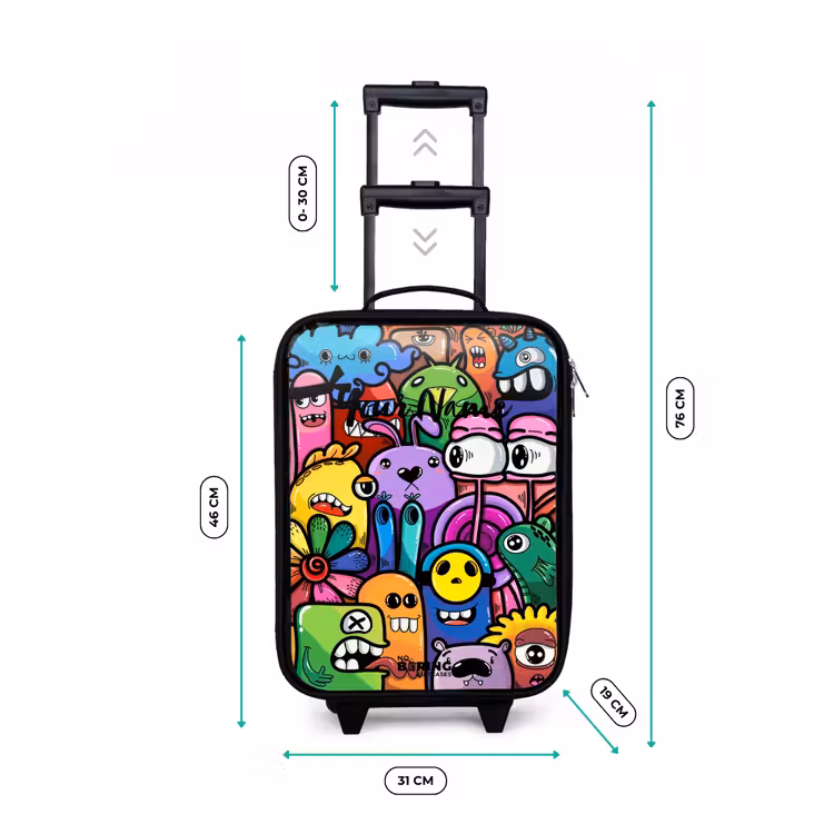 Children's suitcase - Funny colorful monsters — 3