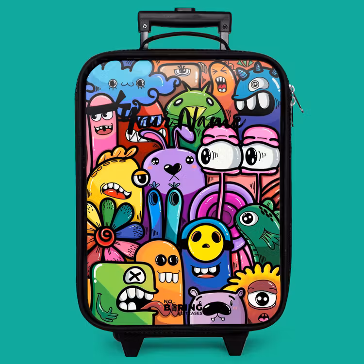 Children's suitcase - Funny colorful monsters — 4