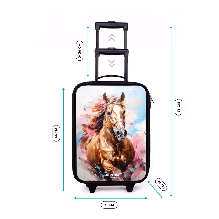 Children's suitcase - Galloping horse with colorful background — 3