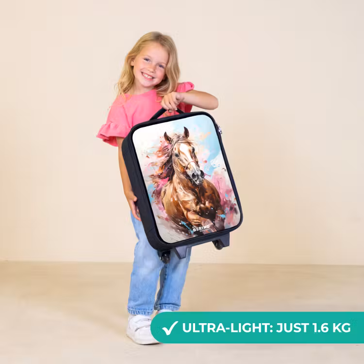 Children's suitcase - Galloping horse with colorful background — 5