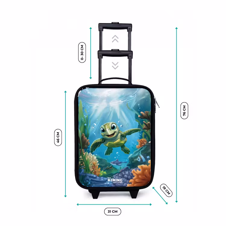 Children's suitcase - Turtle in colorful underwater world — 2