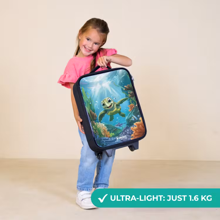 Children's suitcase - Turtle in colorful underwater world — 3