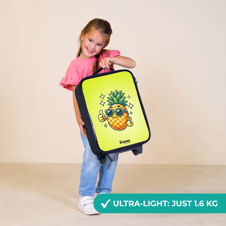 Children's suitcase - Happy pineapple with green background — 3