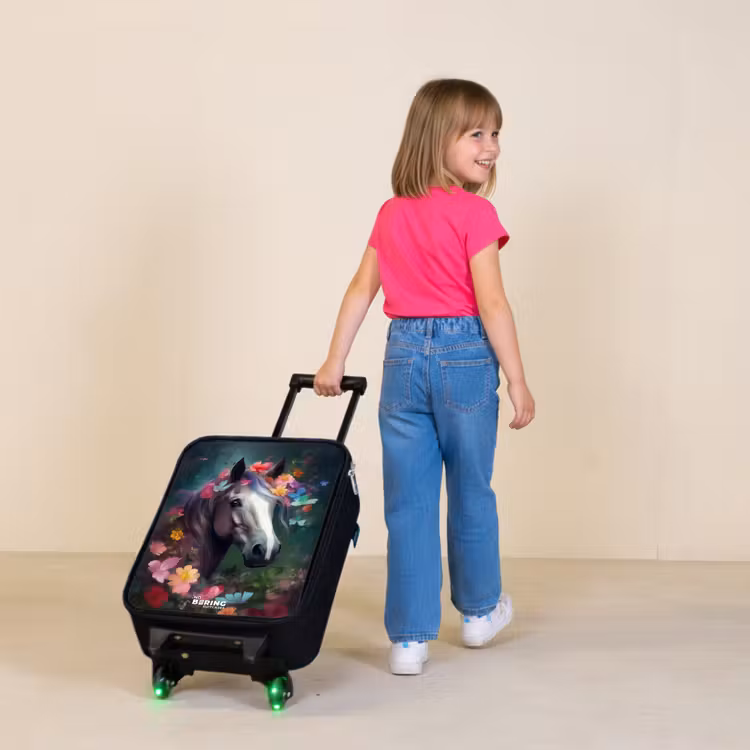 Children's suitcase - Horse in colorful flowers — 2