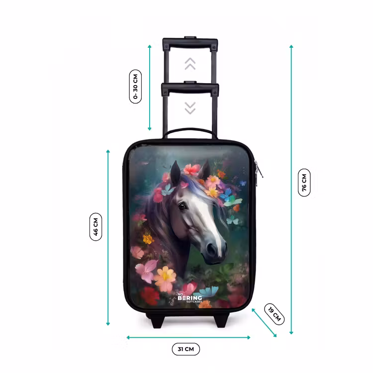Children's suitcase - Horse in colorful flowers — 3