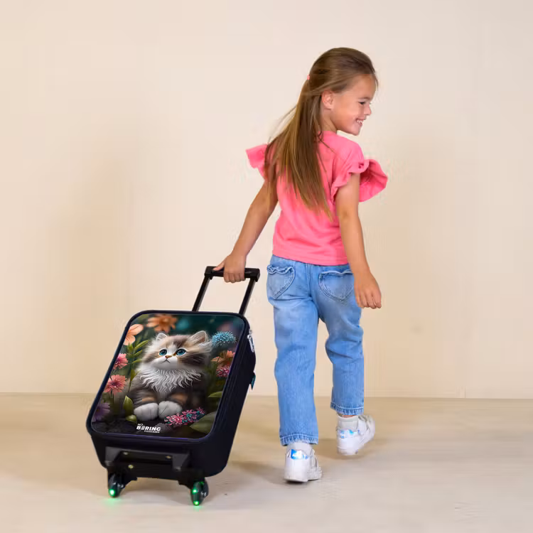 Children's suitcase - Kitten among flowers — 1