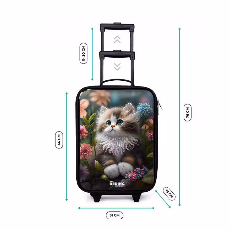 Children's suitcase - Kitten among flowers — 2
