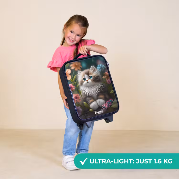Children's suitcase - Kitten among flowers — 3