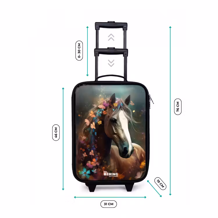 Children's suitcase - Light brown horse among flowers — 3