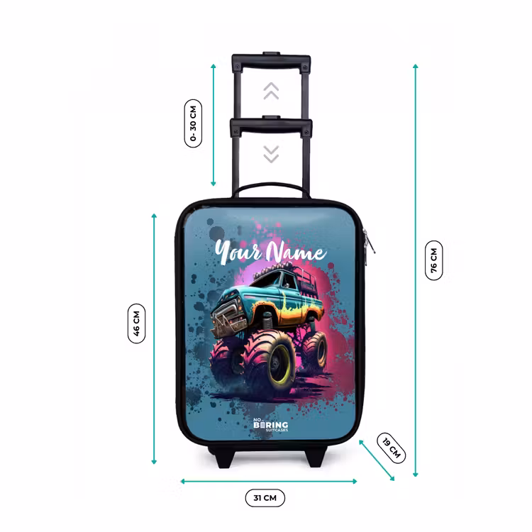 Children's suitcase - Monster Wheels — 3