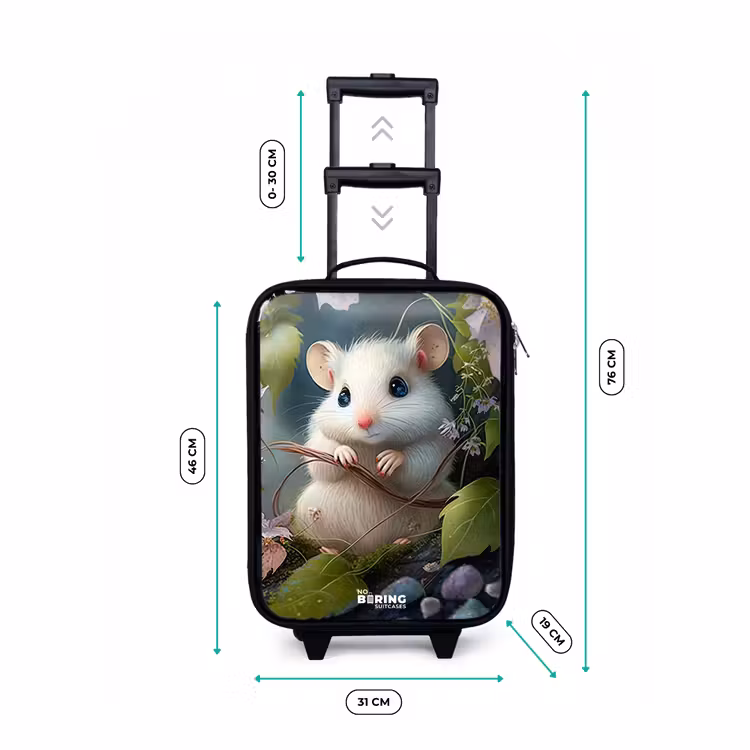 Children's suitcase - Mouse surrounded by leaves — 2