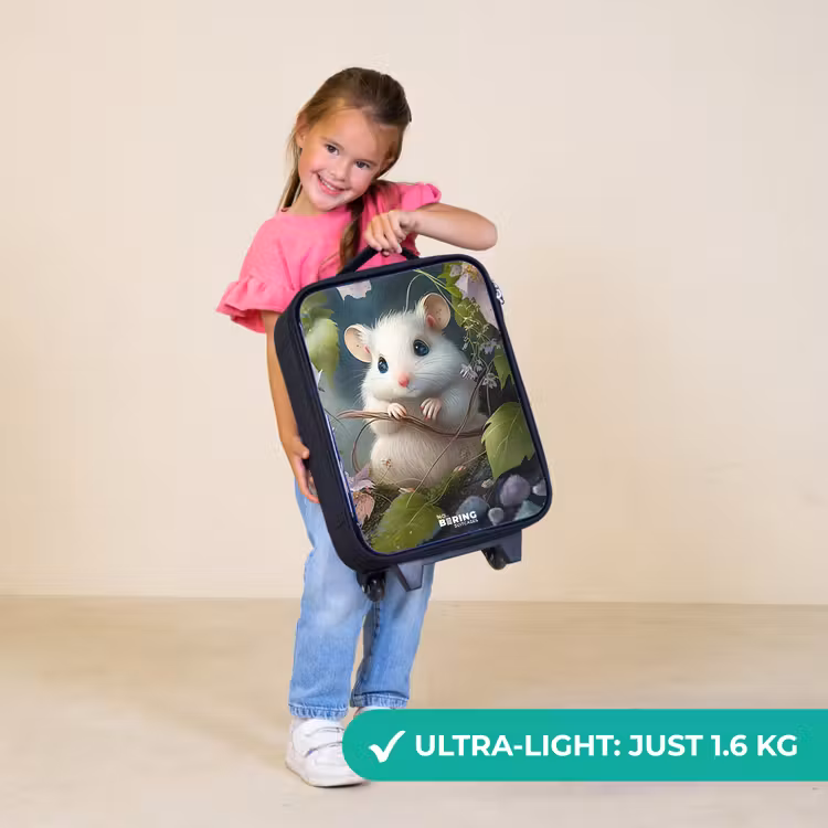 Children's suitcase - Mouse surrounded by leaves — 3
