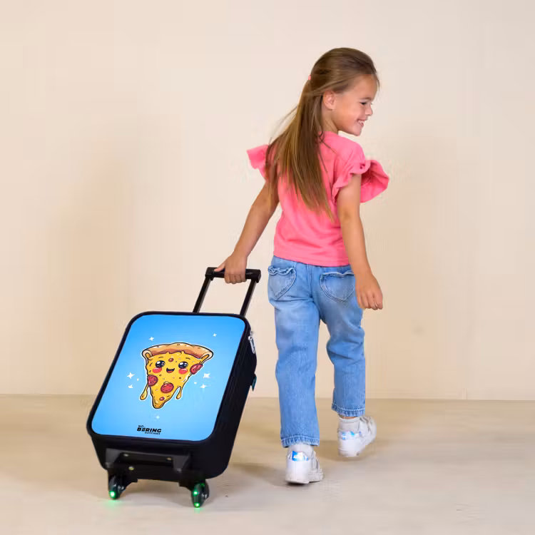 Children's suitcase - Pizza with blue background — 1