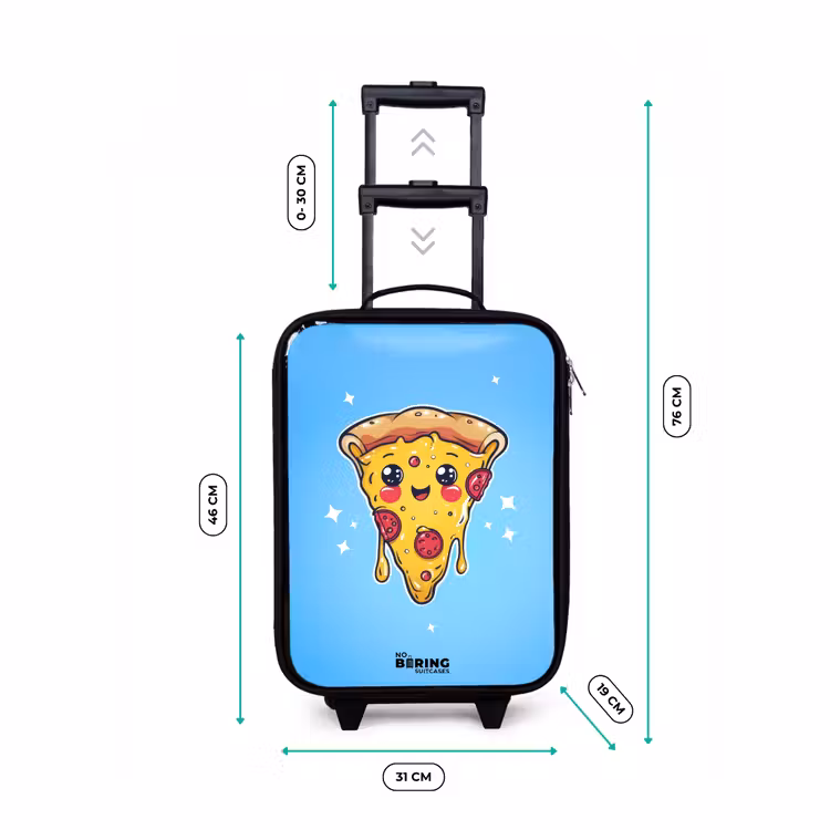 Children's suitcase - Pizza with blue background — 2