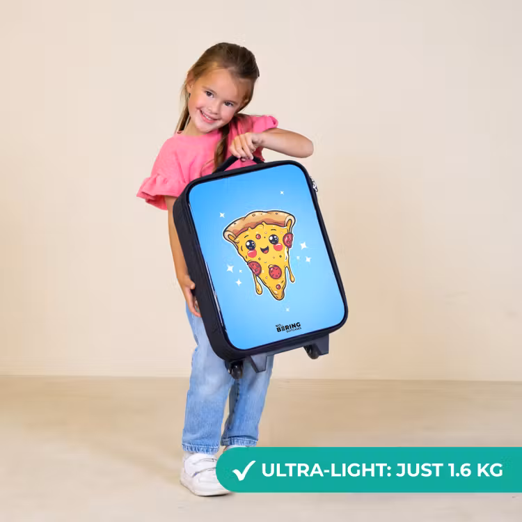 Children's suitcase - Pizza with blue background — 3